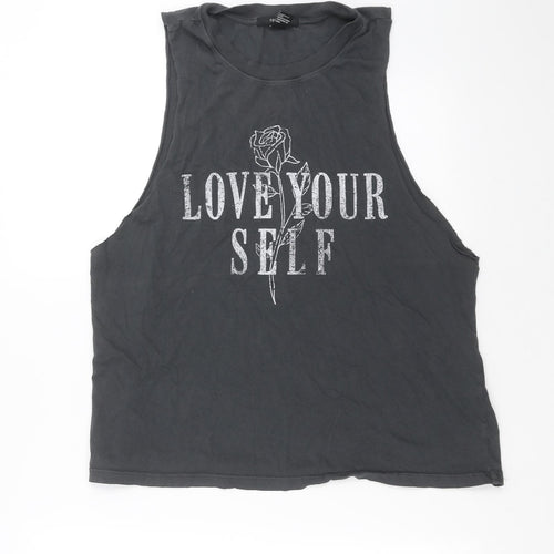 FOREVER 21 Womens Grey   Basic T-Shirt Size L  - Love Yourself