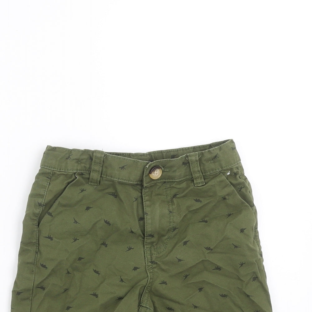Primark Boys Green   Chino Shorts Size 5-6 Years - dinosaur