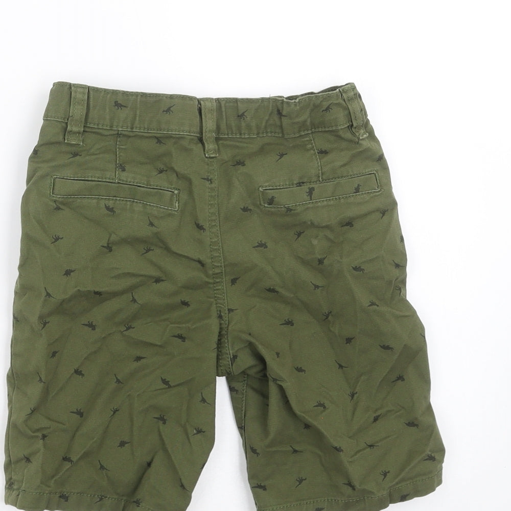 Primark Boys Green   Chino Shorts Size 5-6 Years - dinosaur
