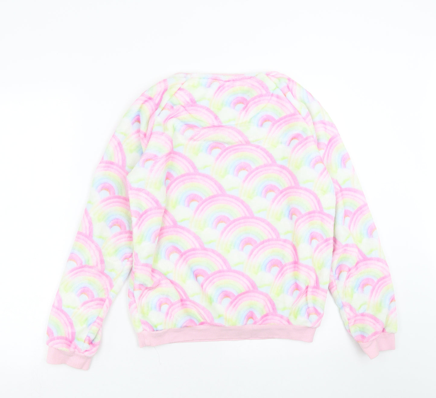 NEXT Girls Pink   Top Pyjama Top Size 15 Years  - rainbows