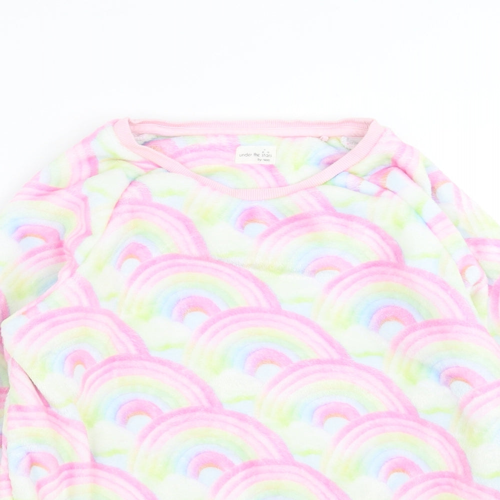 NEXT Girls Pink   Top Pyjama Top Size 15 Years  - rainbows