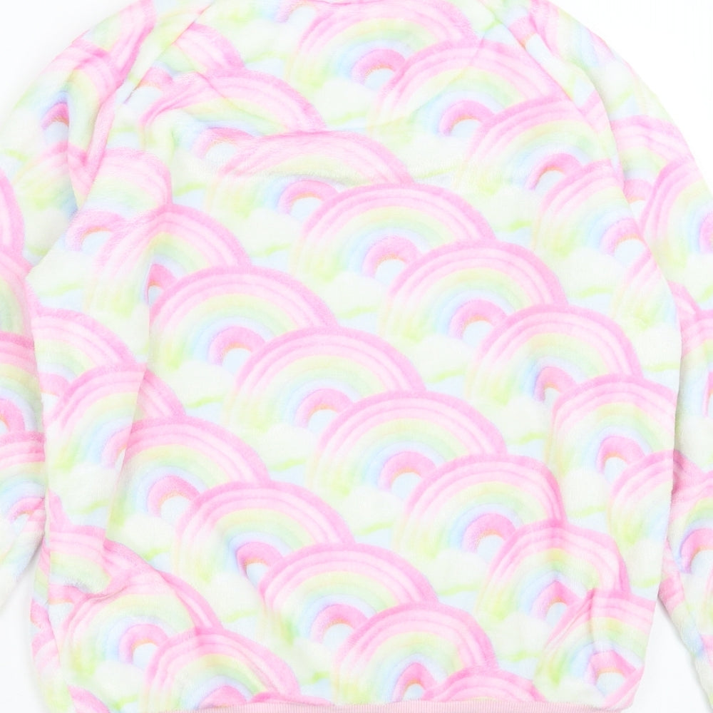 NEXT Girls Pink   Top Pyjama Top Size 15 Years  - rainbows