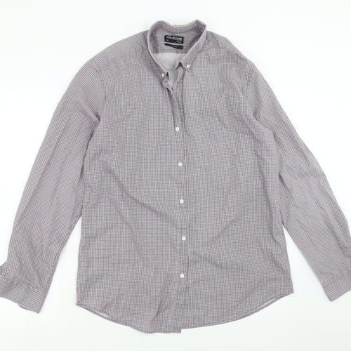 Debenhams Mens Purple Geometric   Dress Shirt Size 16