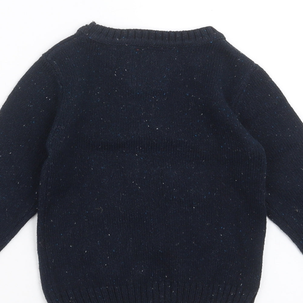 TU Boys Blue  Knit Pullover Jumper Size 2-3 Years  - christmas