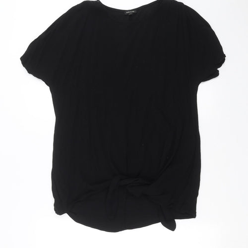 River Island Womens Black   Basic Blouse Size 6  - tie Front Detail
