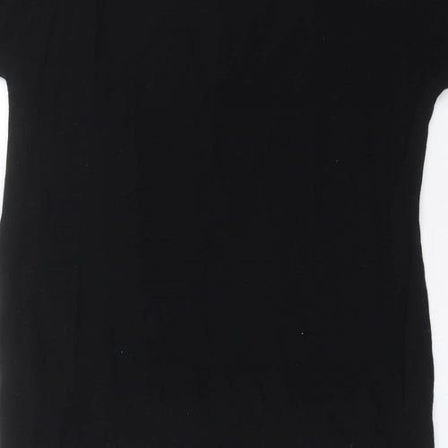 River Island Womens Black   Basic Blouse Size 6  - tie Front Detail