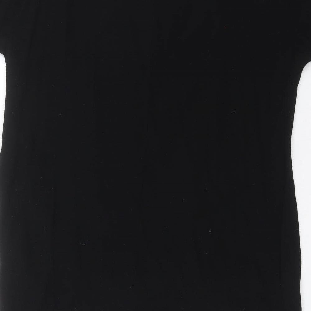 River Island Womens Black   Basic Blouse Size 6  - tie Front Detail