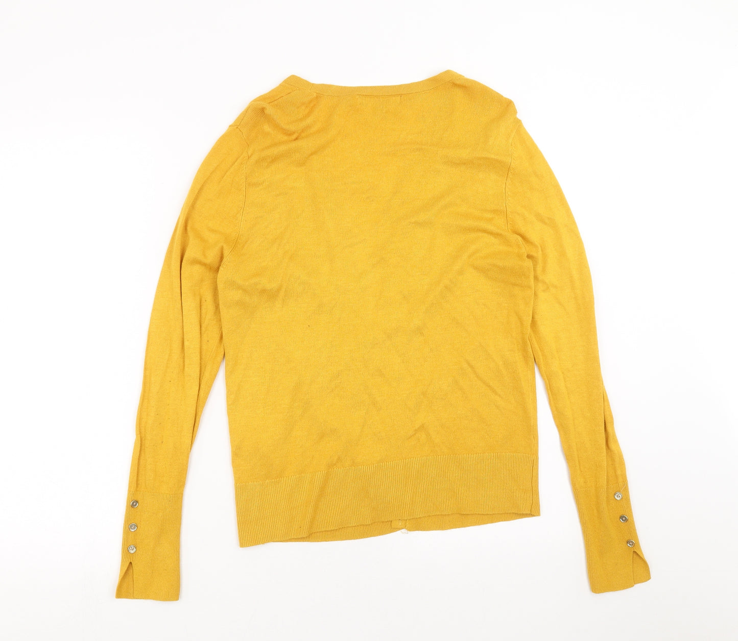 Primark Womens Yellow  Knit Cardigan Jumper Size M
