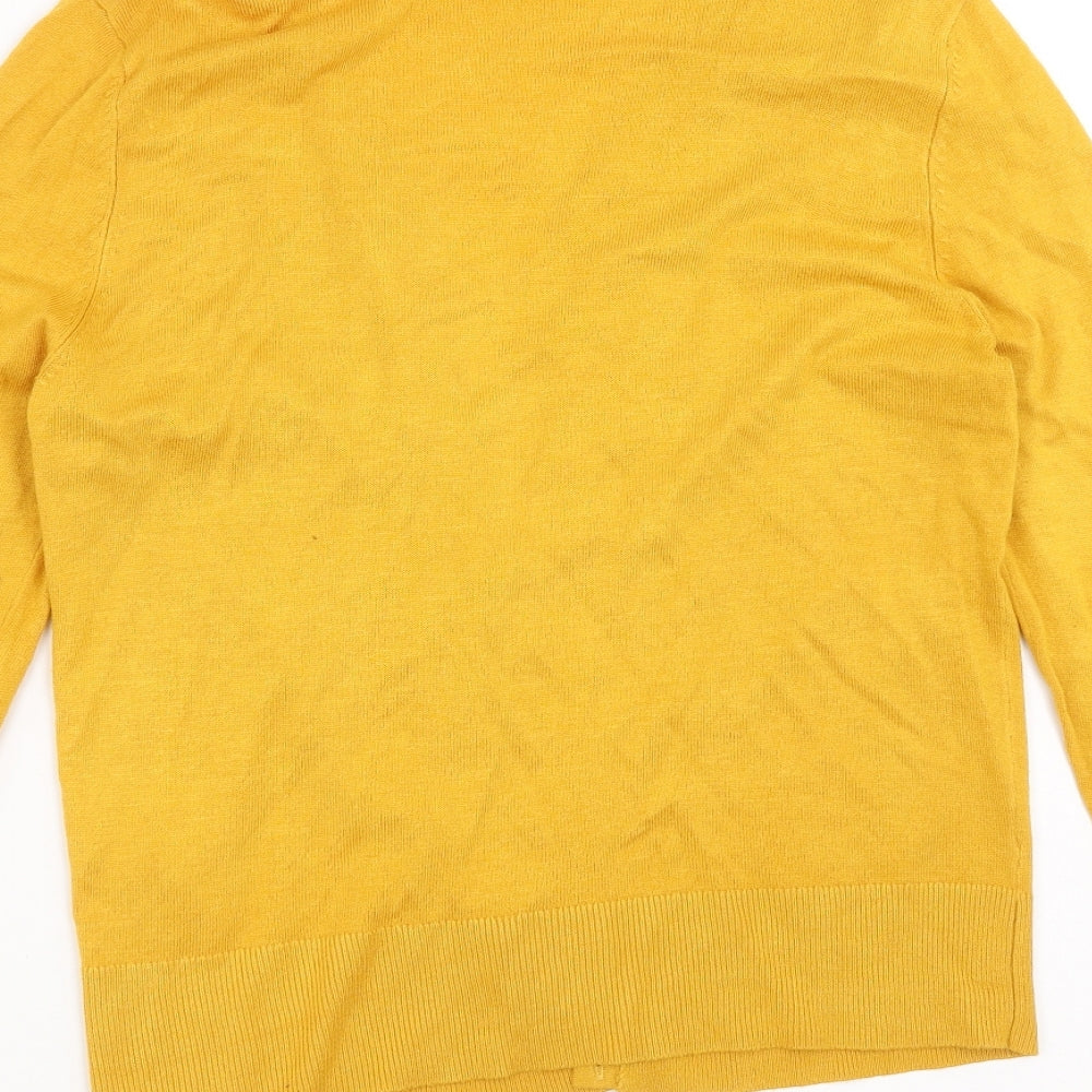 Primark Womens Yellow  Knit Cardigan Jumper Size M