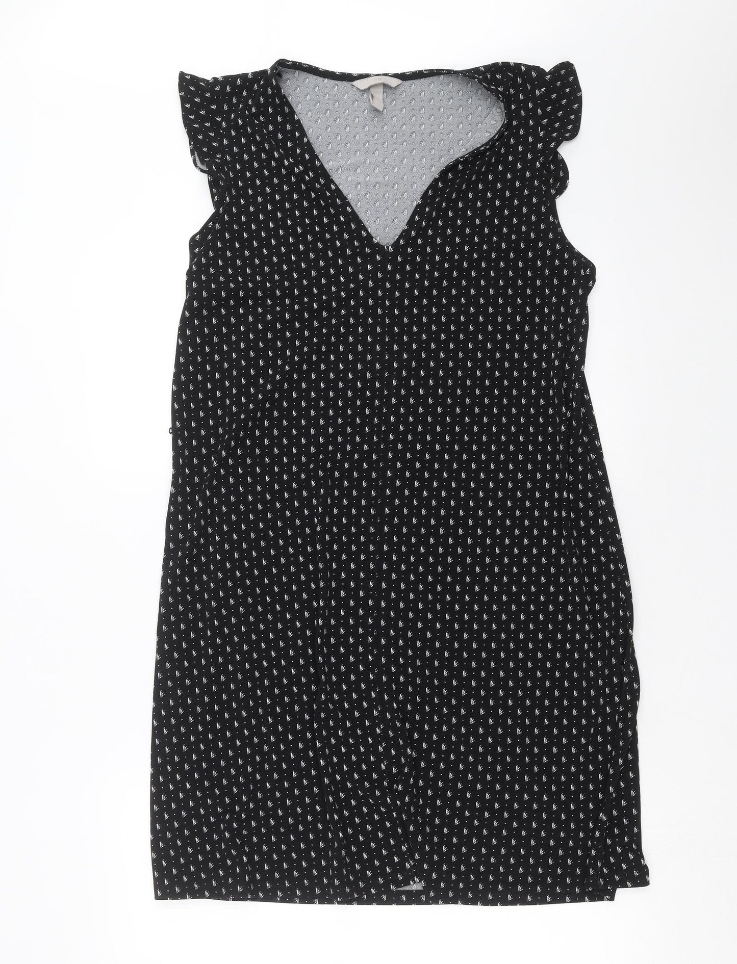H&M Womens Black Geometric  Shift  Size M