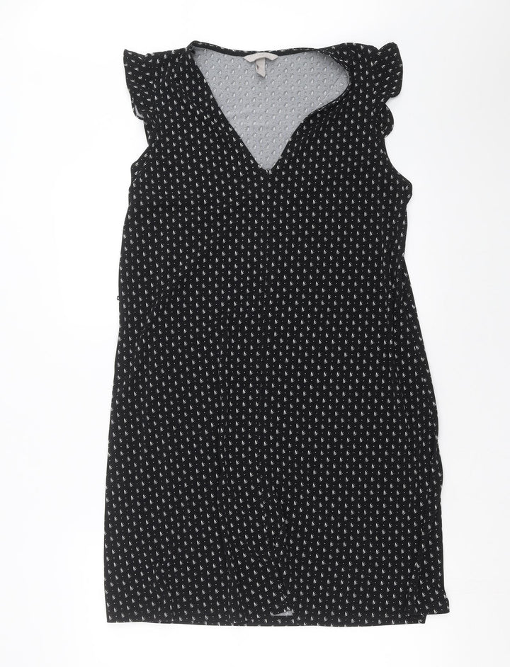 H&M Womens Black Geometric  Shift  Size M