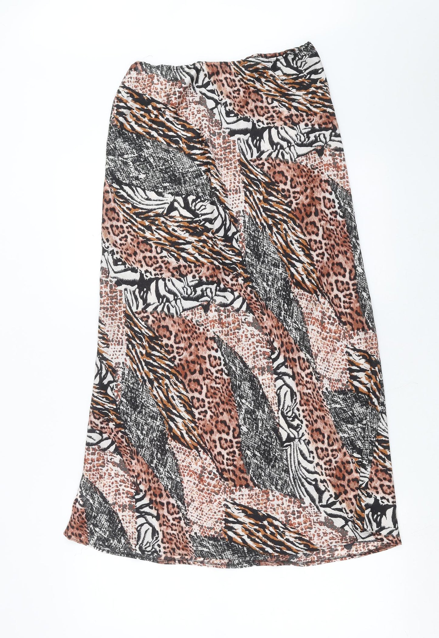 Primark Womens Brown Animal Print  Maxi Skirt Size 12