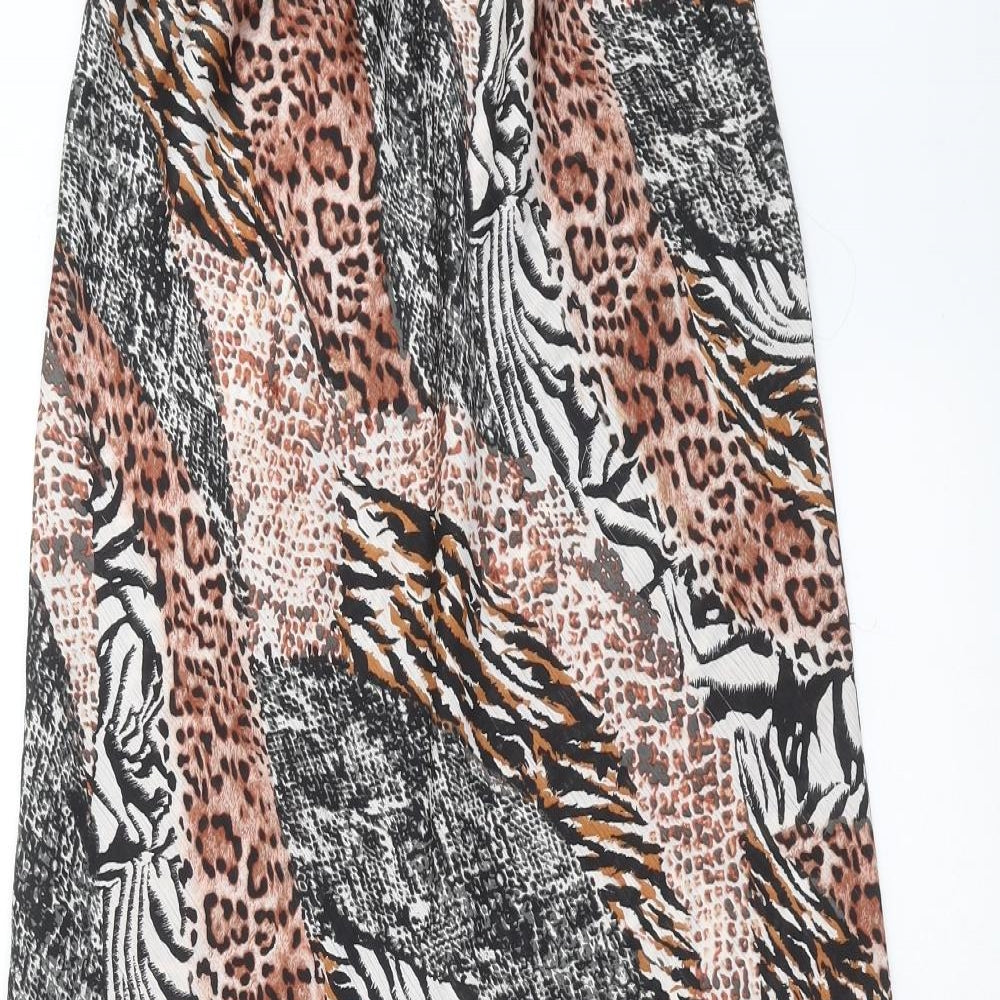 Primark Womens Brown Animal Print  Maxi Skirt Size 12