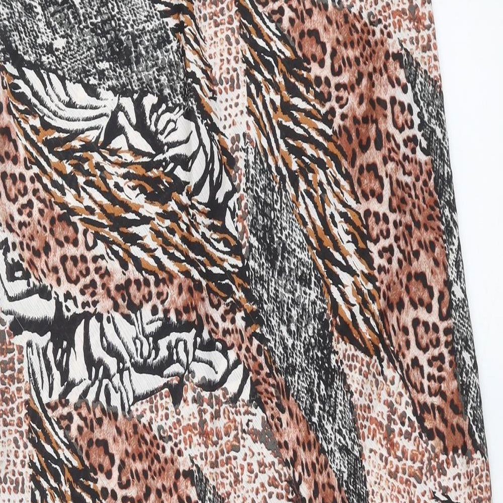 Primark Womens Brown Animal Print  Maxi Skirt Size 12