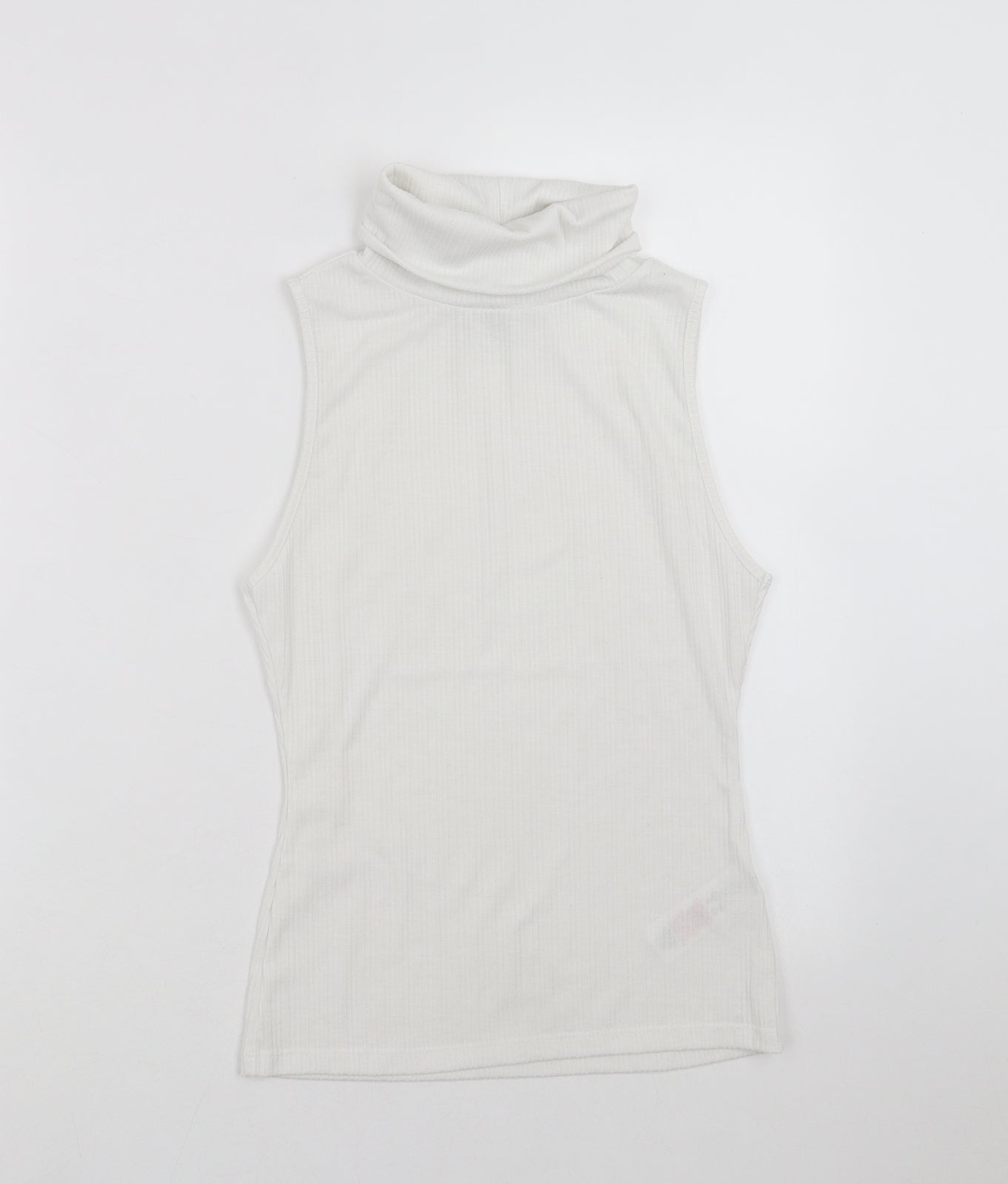 Primark Womens White Striped  Basic T-Shirt Size S