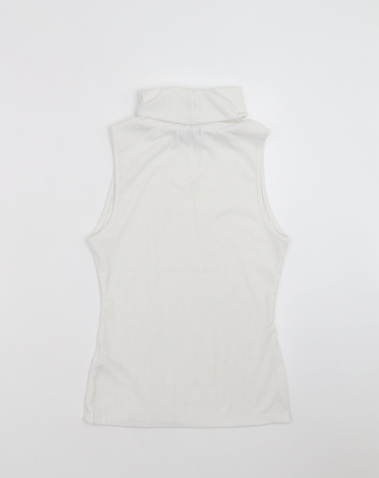 Primark Womens White Striped  Basic T-Shirt Size S