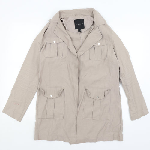 New Look Womens Beige   Overcoat Coat Size 10
