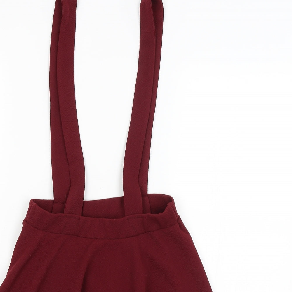 Boohoo Womens Red   Pettiskirt Skirt Size 8