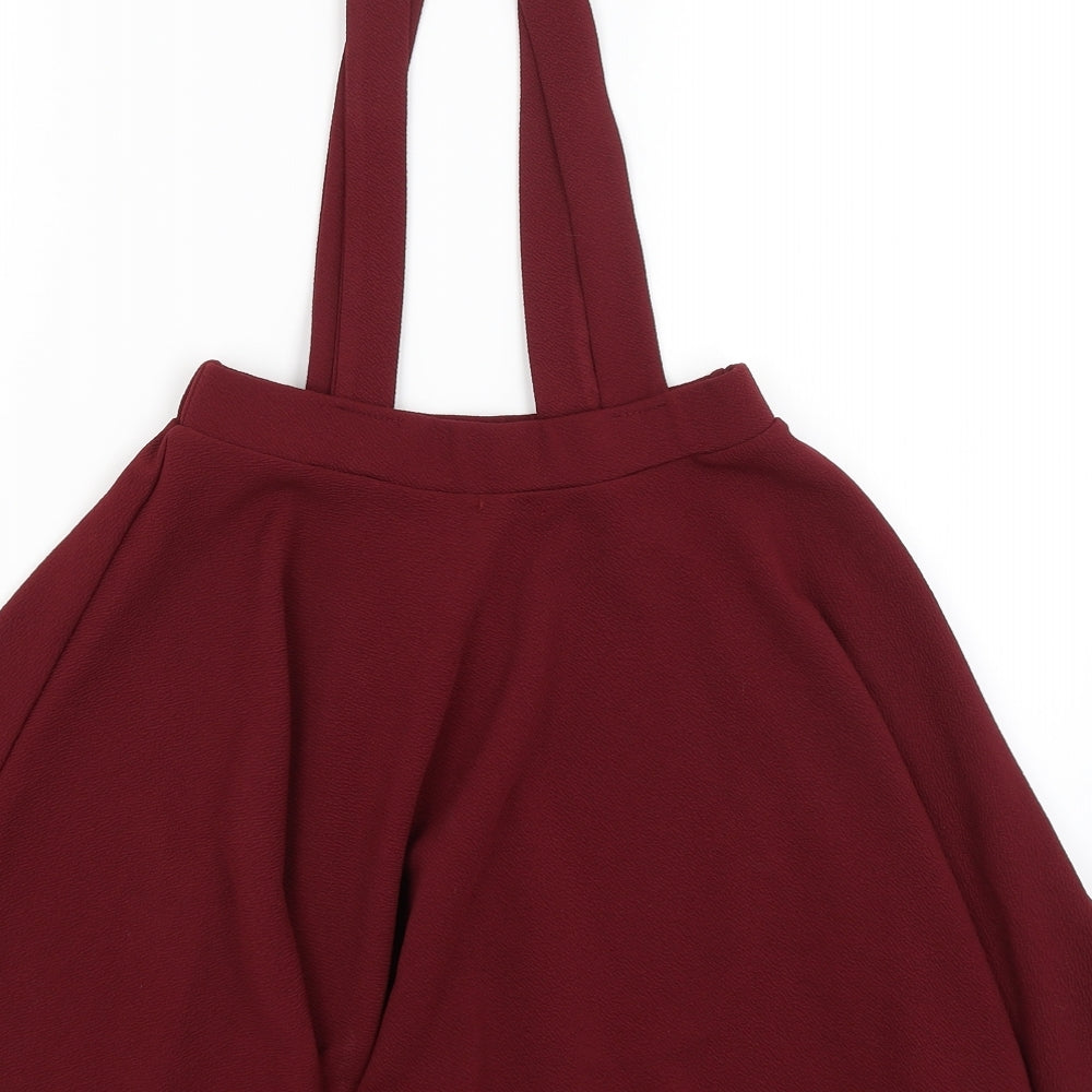 Boohoo Womens Red   Pettiskirt Skirt Size 8
