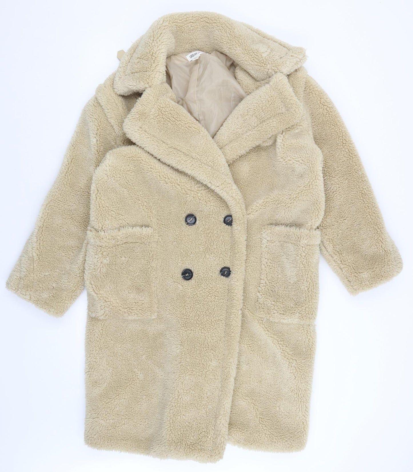 Urban Bliss Womens Beige   Overcoat Coat Size L