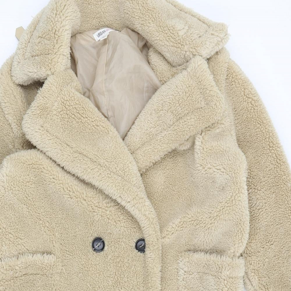 Urban Bliss Womens Beige   Overcoat Coat Size L