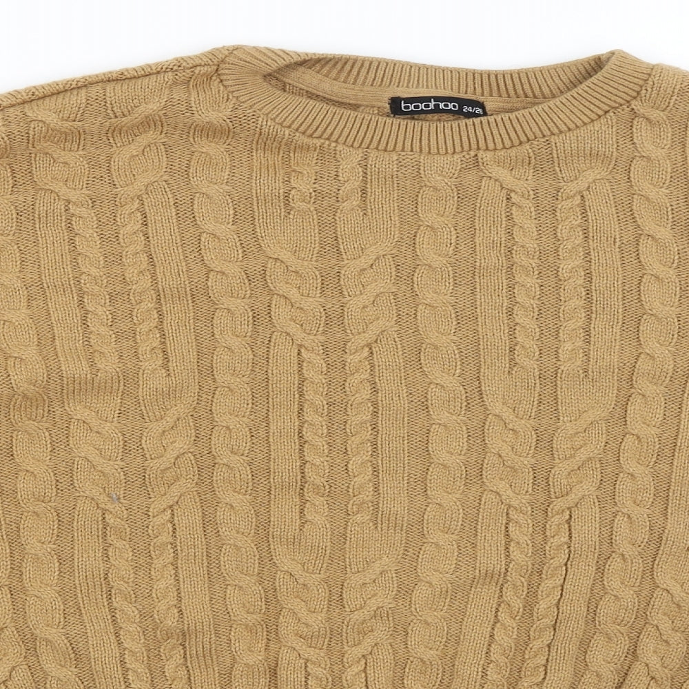 Boohoo Womens Brown   Pullover Jumper Size 24