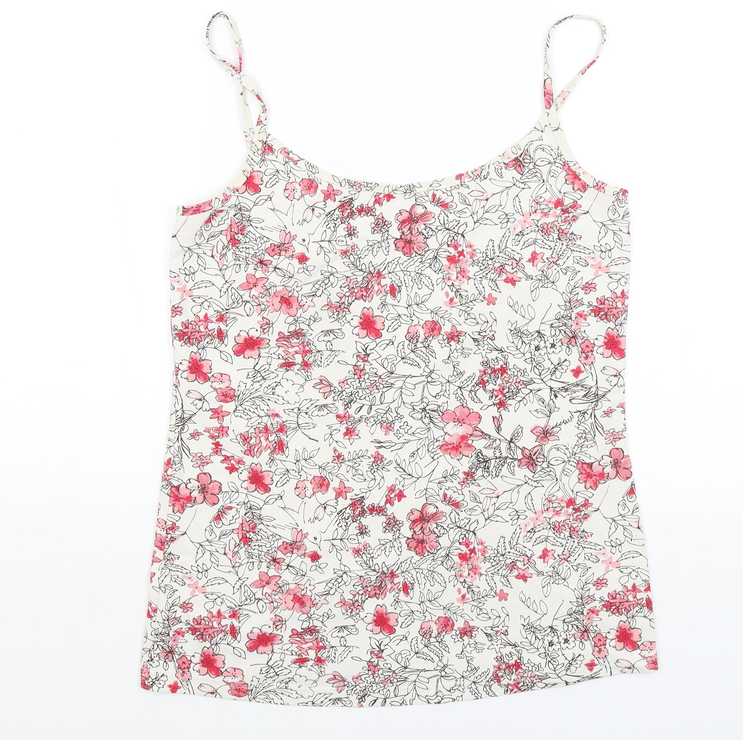 NEXT Womens White Floral  Camisole Tank Size 14