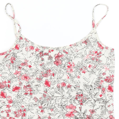 NEXT Womens White Floral  Camisole Tank Size 14