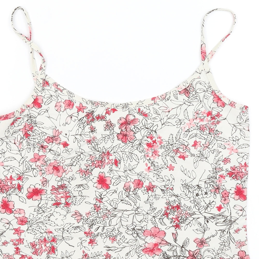 NEXT Womens White Floral  Camisole Tank Size 14