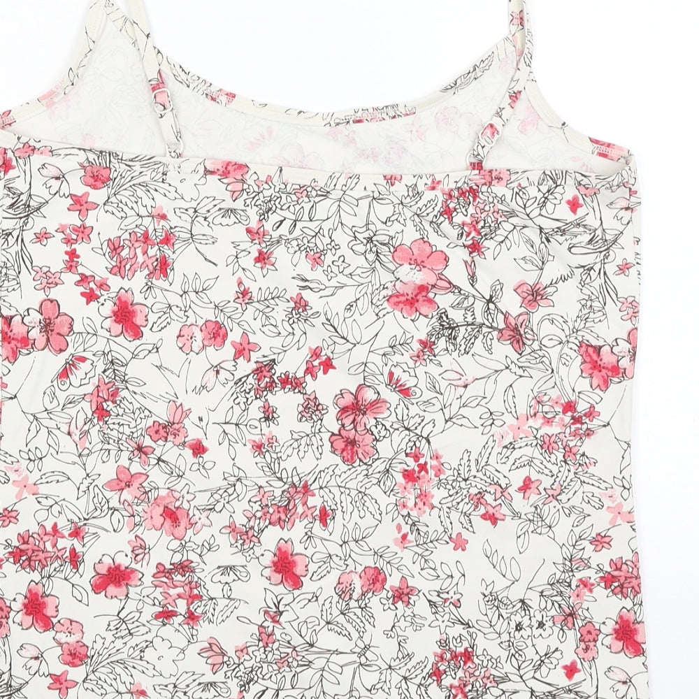 NEXT Womens White Floral  Camisole Tank Size 14