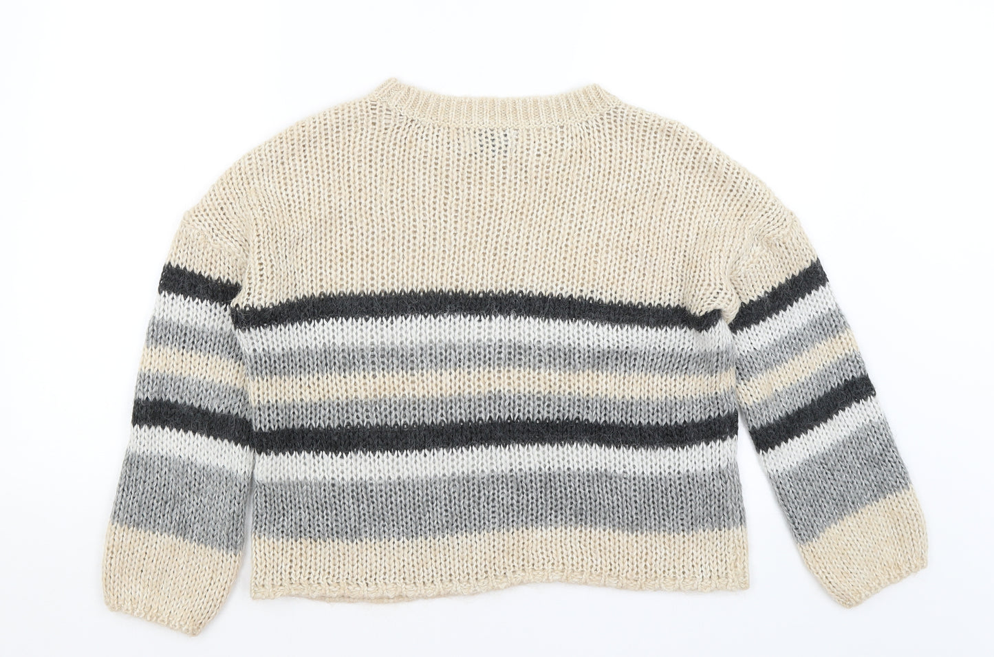 Only Womens Beige Striped  Pullover Jumper Size M