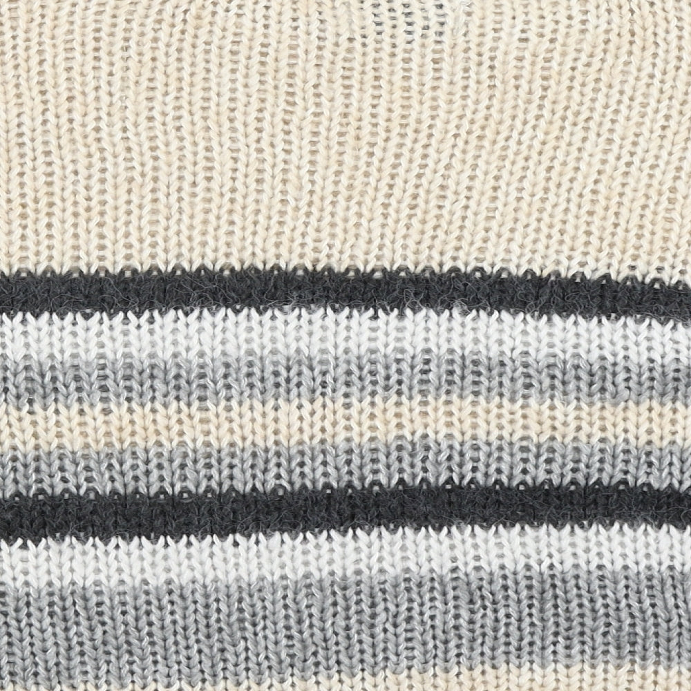 Only Womens Beige Striped  Pullover Jumper Size M