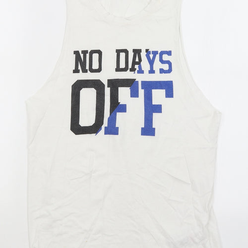 New Look Womens White   Basic Tank Size 8  - No Days Off