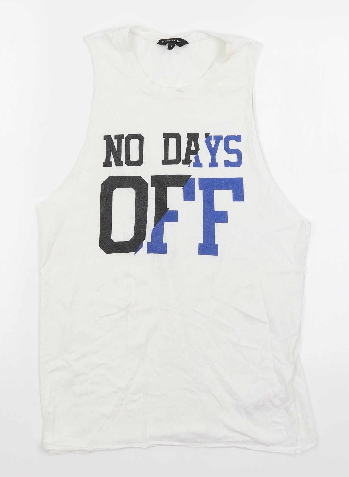 New Look Womens White   Basic Tank Size 8  - No Days Off