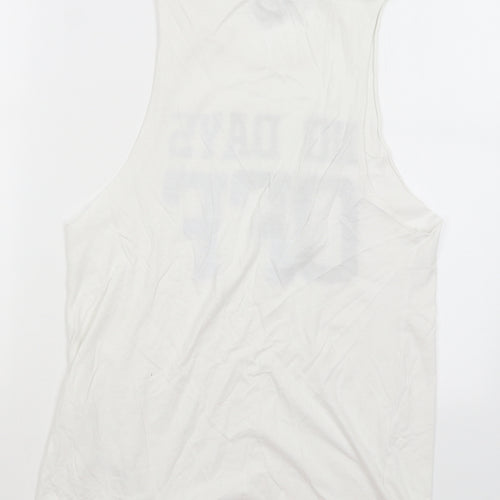 New Look Womens White   Basic Tank Size 8  - No Days Off