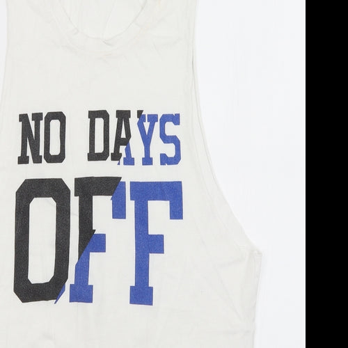 New Look Womens White   Basic Tank Size 8  - No Days Off