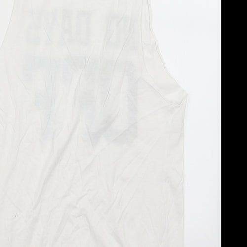New Look Womens White   Basic Tank Size 8  - No Days Off