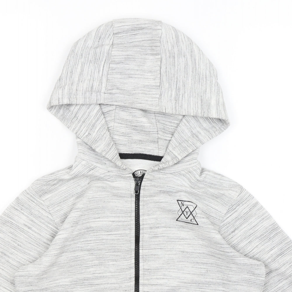 Matalan Boys Grey   Full Zip Hoodie Size 9 Years