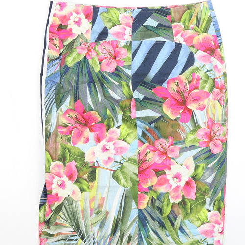 LUISA CERANO Womens Multicoloured Floral  Straight & Pencil Skirt Size 14