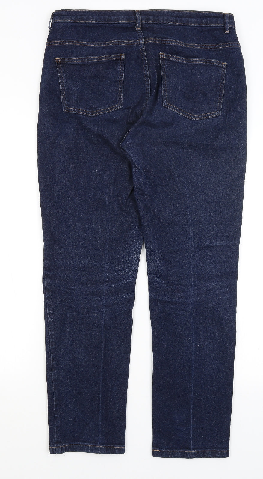 M&S Womens Blue   Straight Jeans Size 14 L28 in