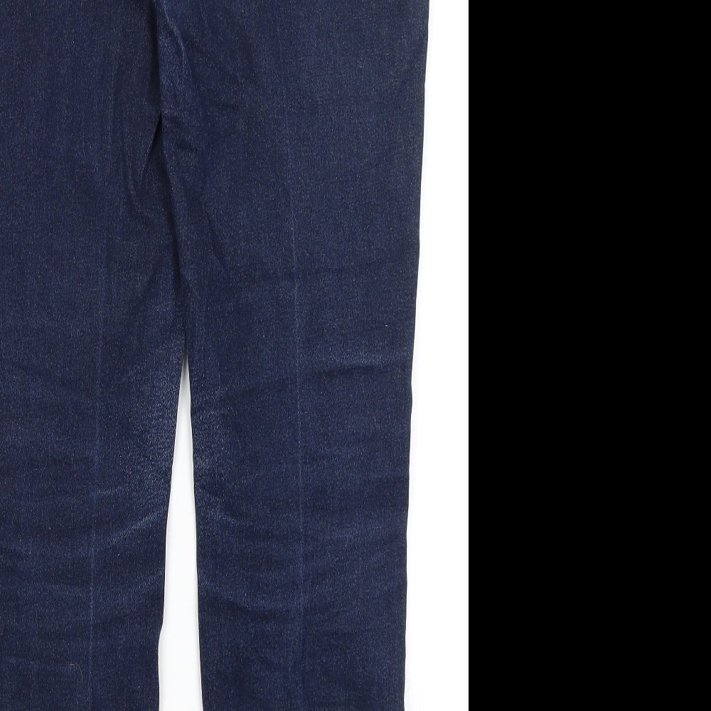 M&S Womens Blue   Straight Jeans Size 14 L28 in