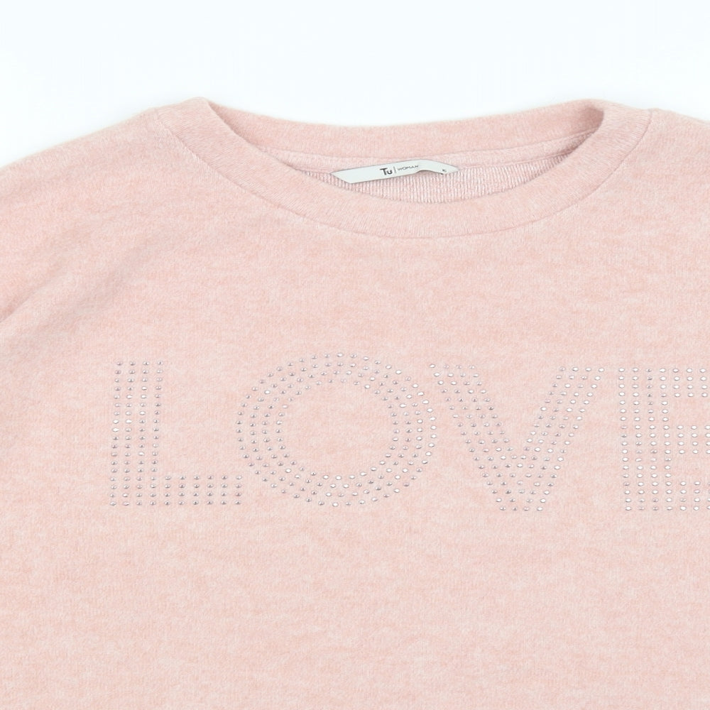 TU Womens Pink   Pullover Jumper Size 16  - Love