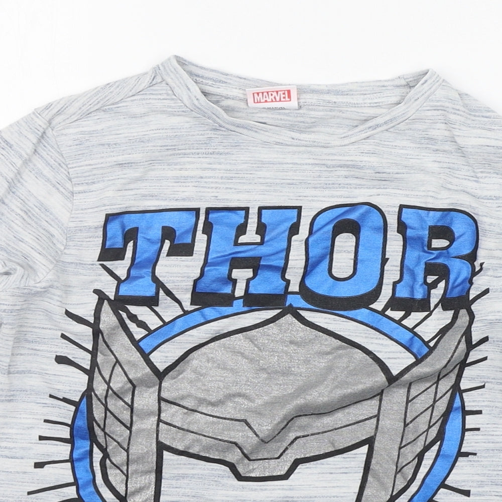 Marvel  Boys Grey   Basic T-Shirt Size 8-9 Years  - Thor