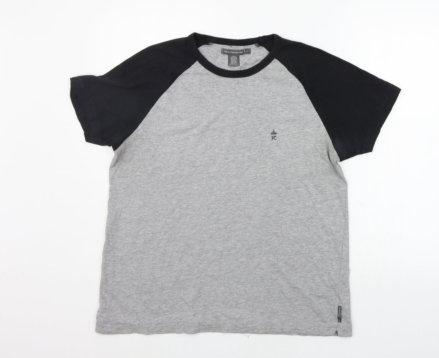 French Connection Mens Grey    T-Shirt Size XL