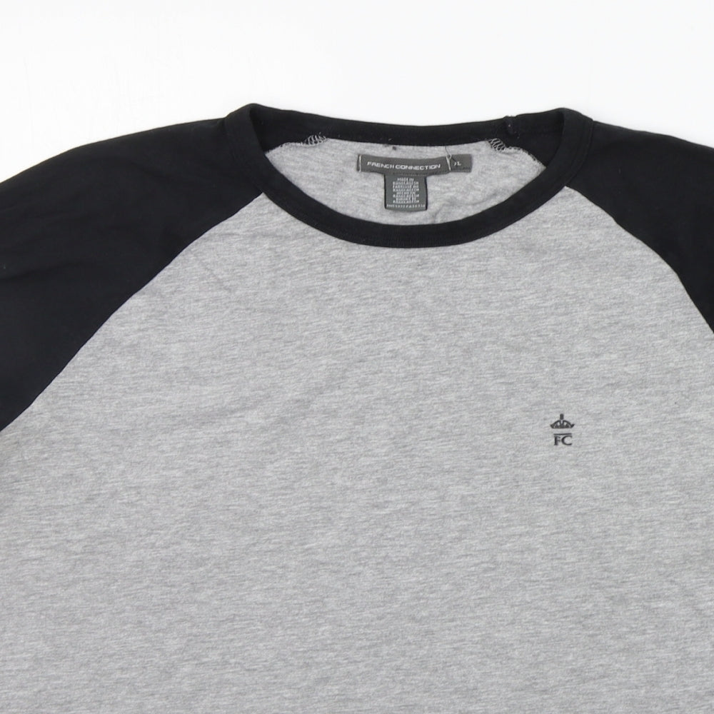 French Connection Mens Grey    T-Shirt Size XL