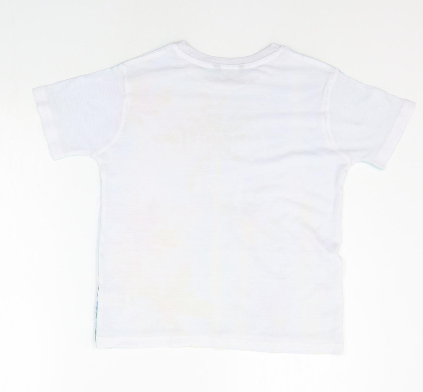 George Girls Blue Geometric   T-Shirt Size 9-10 Years  - palm tree