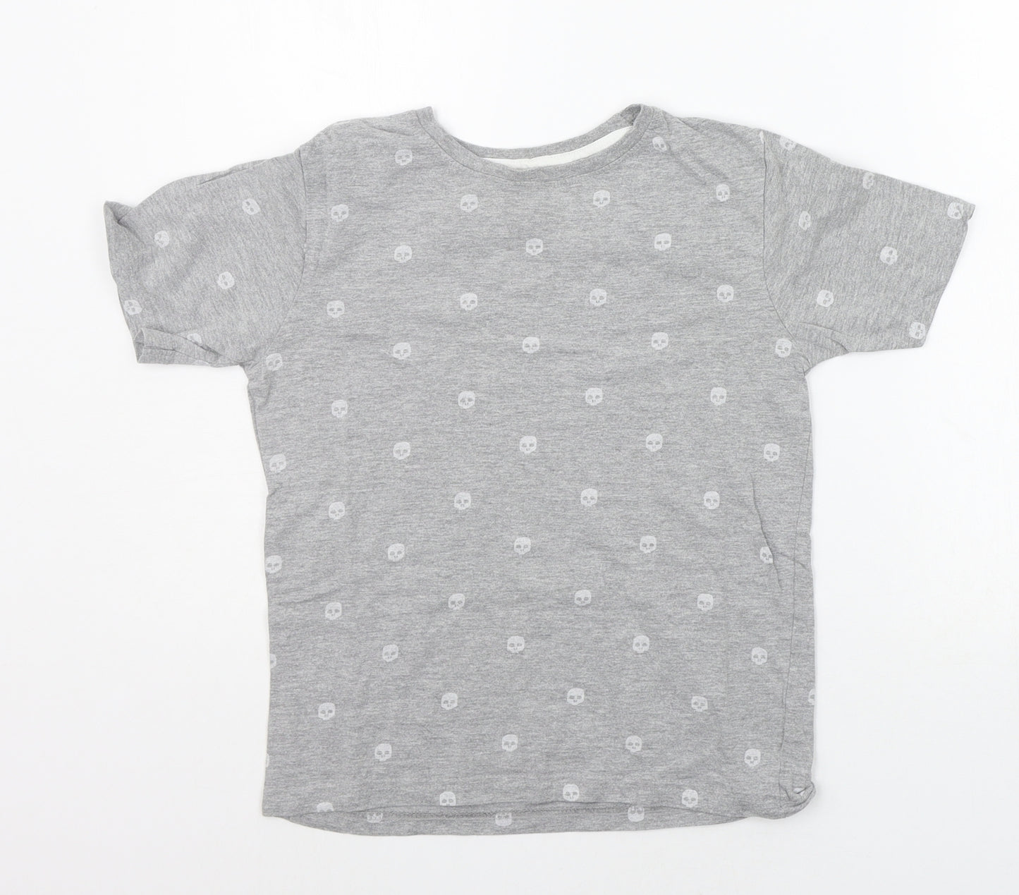Primark Boys Grey Geometric  Basic T-Shirt Size 9-10 Years
