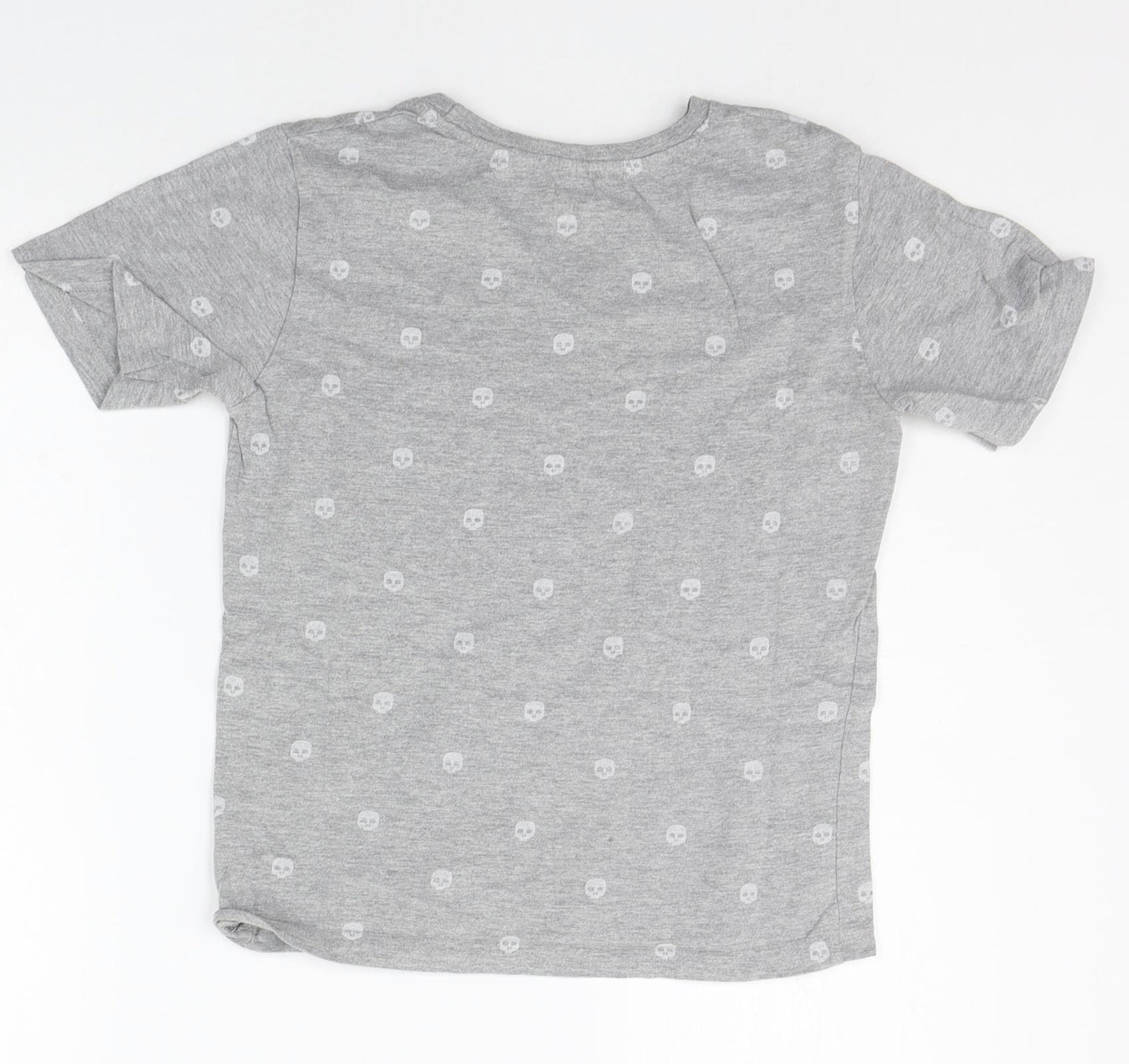 Primark Boys Grey Geometric  Basic T-Shirt Size 9-10 Years