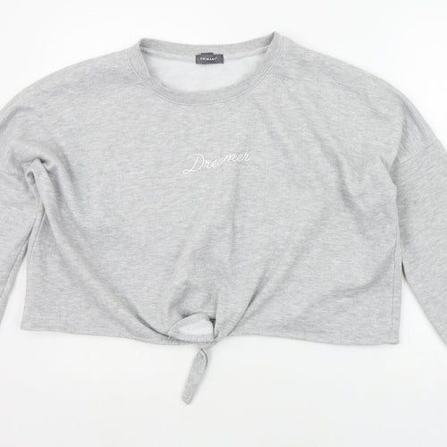 Primark Womens Grey   Pullover Jumper Size 12  - CROPPED