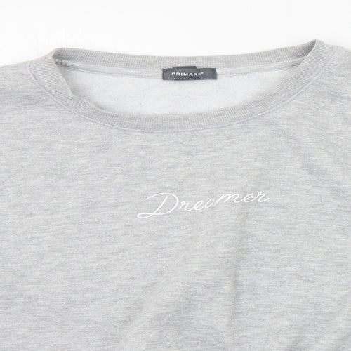 Primark Womens Grey   Pullover Jumper Size 12  - CROPPED